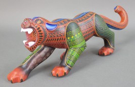 Pablo and Lucy Mendez Oaxacan Wood Carving Jaguar Mexican Folk Art Sculpture - £1,005.54 GBP