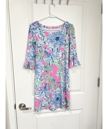Lilly Pulitzer Floral Print Shift Dress with Bell Sleeve. Tropical. size... - $68.60 CAD