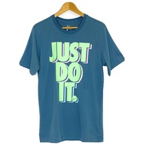 NIKE Mens T Shirt size Small Short Sleeved Crew Neck Tee &quot;Just Do It&quot; Green - £18.26 GBP