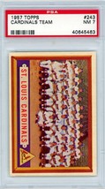 1957 Topps St. Louis Cardinals Team #243 PSA 7 P1319 - £37.00 GBP