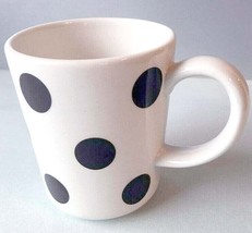 Kate Spade New York Sag Harbor Coffee Mug Chocolate Polka Dots 10 oz. 4&quot;... - £11.10 GBP