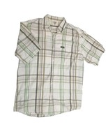 G Unit Heavyweight Plaid Shirt Men Size Large Short Sleeve Button Down C... - $24.74