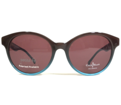 Cole Haan Sunglasses CH 624 Brown Fade Blue Round Frames with Red Lenses - £66.36 GBP