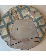 2 mud pie welcome easter bunny stoneware 8&quot; appetizer snack dessert plat... - $32.57 CAD