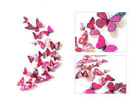 Three-dimensional Simulation Butterfly Wall Stickers Refrigerator Stickers Weddi - £4.89 GBP+