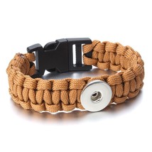 High Quality 8 Styles Braided Bracelet Snap Bracelet for Women Men Fit DIY 18mm  - £7.85 GBP
