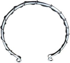 Handmade Lady of The Realm Iron Torc Necklace, Handcrafted Twisted Choker Torc N - £23.32 GBP
