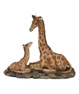 Safari Savannah Masai Giraffe Mother and Calf Sitting On Grasslands Figu... - $54.66 CAD