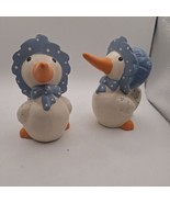 Vintage White Duck Or Geese Figurines Set Of 2 Ceramic Hand painted. - $12.26 CAD