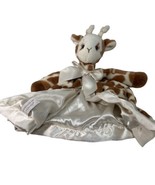 Bearingon Baby Brown and White Giraffe Lovey Satin Lined Security Blanki... - £15.48 GBP
