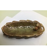 Vintage Enesco Double Acorn Candy/Nut Dish/plate - $225.80 MXN