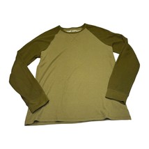 Mossimo Supply Co Thermal Shirt Men&#39;s Large Olive Green Athletic Fit Pullover - £16.55 GBP