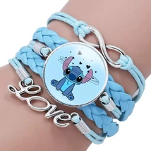 Anime Figures Toys Lilo Stitch Bracelet Kawaii Print Cute Wristand Child... - $83.37 MXN