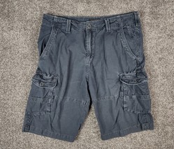 Buckle Black Shorts Men 34 Blue Gray Cargo  Ripstop Skate Street Wear 90... - £14.33 GBP