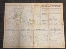VTG Washington State Congressional/Legislative District Map 1981/1983 23... - $12.10