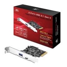 Vantec 2-Port USB 3.1 Gen II Type-A/C PCIe Host Card (UGT-PC371AC) - £46.12 GBP