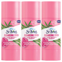 Pack of (3) New St. Ives Rosewater And Bamboo Stick Facial Cleanser 1.59 oz - $22.89