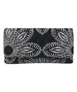 Vera Bradley Trifold Wallet Blanco Bouquet with Solid Black Interior - NWT - £31.93 GBP