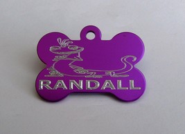 38MM BONE SHAPE MONSTER RANDALL DOG TAG PERSONALISED ON REVERSE VARIOUS ... - $20.00