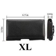 For Motorola Moto G 2022 - Black Horizontal Leather Pouch Case Belt Clip Holster - $17.99