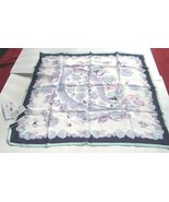 Talbot Blue and White Floral Square Scarf NWT - £21.32 GBP