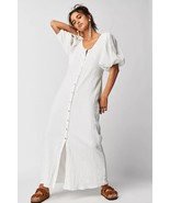 New Free People Jen&#39;s Pirate Booty Paraguay Maxi Gown $252 MEDIUM White - $135.00