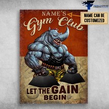 Rhino Monster Gym Club Let The Gain Begin - $15.99