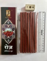 PREMIUM ROSE DHOOP Sticks, 100 gm, 13-14 pc, 6 inch long, meditation puja - £10.23 GBP