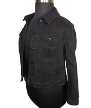 Torrid Women&#39;s Black Denim Cropped Jean Jacket Size Large - £31.44 GBP
