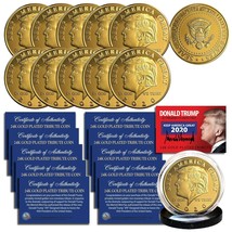 Donald Trump 2020 Keep America Great 24K Gold Clad Medallion Coin (Lot of 10) - £44.97 GBP