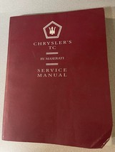 Manuale Di Servizio Officina Riparazione OEM Chrysler TC MASERATI 1990 1991 - $85.03