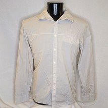 Men&#39;s Shirt Calvin Klein Long Sleeve Button Up Shirt Gray XL - £11.39 GBP