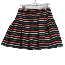 Anthropologie Hd In Paris Size 8 Multi Color Stripe Pleated Ribbon Mini Skirt - £21.23 GBP