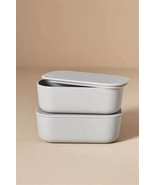 CARAWAY DASH CONTAINERS SET 2 LOOK FORWARD LEFTOVERS GRAY Lidded Ramekins - $18.76