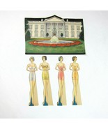 Vintage ORIGINAL 1937 Paper Doll Set Dresses Worn by First Ladies of Whi... - £31.96 GBP