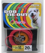 Prestige Boss Pet  Dog Tie-Out For Dogs Up to 10lbs - 20&#39; Feet Red Leash - £9.66 GBP