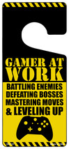 Gamer At Work Console Novelty Metal Door Hanger - £14.24 GBP