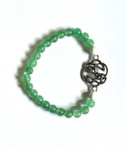Celtic Knot Bracelet, Green Aventurine and Howlite Beads, Silver Alloy C... - $5.99