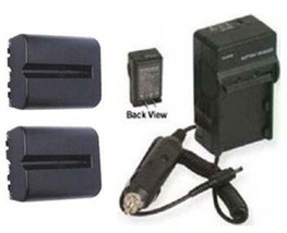 Two 2 Batteries + Charger For Sony Alpha SLT-A65VK SLT-A65K SLT-A65Y SLT-A65VY - £72.36 GBP