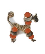 Vtg Gerry&#39;s Orange Poodle Dog Pin Brooch 1&quot; Gold Tone Animal - €7,69 EUR