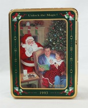 VINTAGE 1993 Oreo Cookie Unlock the Magic Santa Claus Tin Cannister  - $14.84