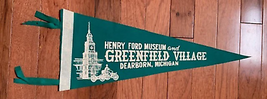 Vintage Henry Ford Museum Dearborn Michigan Pennant - $189.00 MXN
