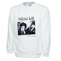 Bikini Kill Men&#39;s White Sweatshirt - £24.41 GBP