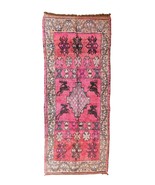 Pink Moroccan rug, Vintage Moroccan Rug with geometric desgin, Pink berb... - $1,023.50