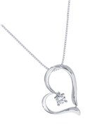 Adorable Lab Grown Diamond Heart Pendant Necklaces | - £287.00 GBP