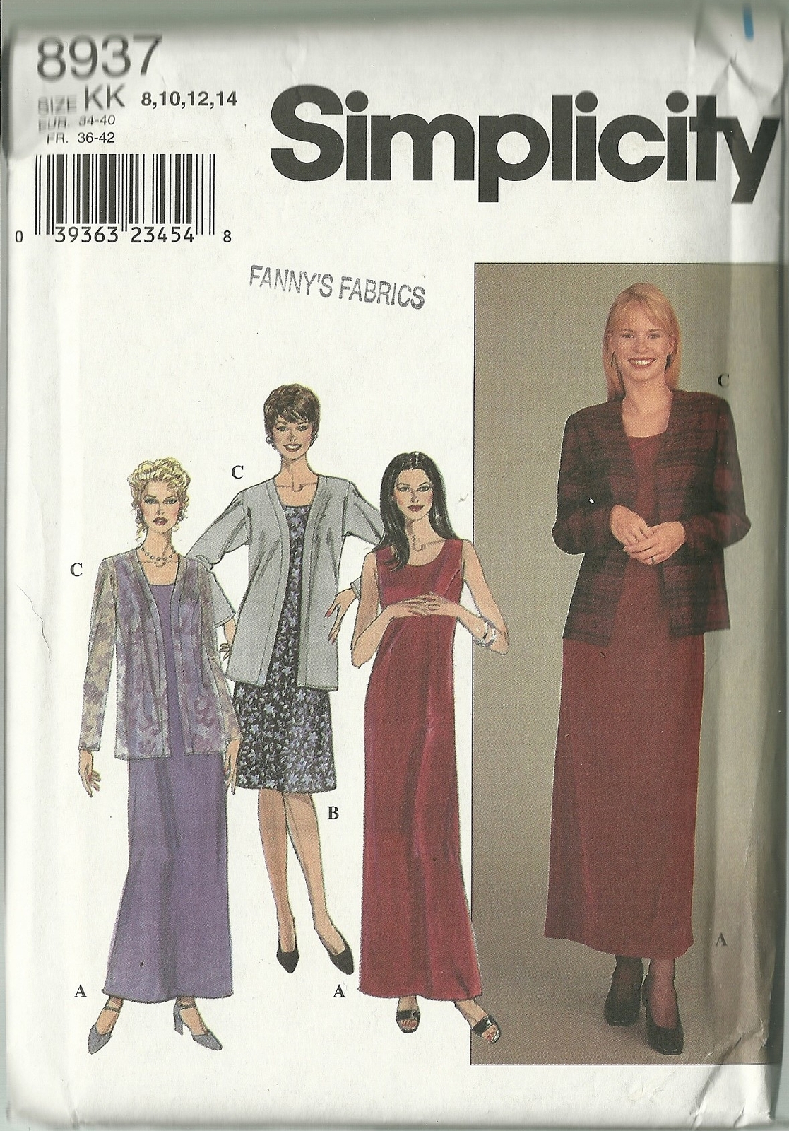 Simplicity Sewing Pattern 8937 Misses Womens Dress Jacket Size 8 10 12 14 New - $9.99