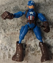 Marvel Avengers Bend And Flex Figure 6&quot; Flexible Captain America No Shie... - $1.95