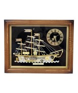 Linden Clipper Boat Clock 10&quot; x 8&quot; Nautical MCM Ship Mid-Century Modern ... - £20.36 GBP
