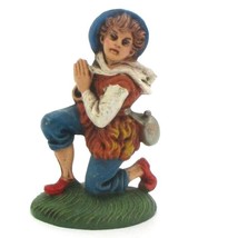 Hand-Painted Praying Shepherd Boy Nativity Figurine # 72 Italy 1950 - $9.89