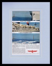 1964 American President Lines Framed 11x14 ORIGINAL Vintage Advertisement - £34.95 GBP
